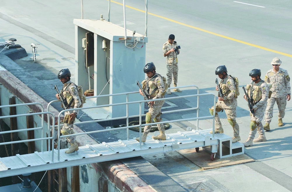 من مناورة اقتحام المباني (واس)