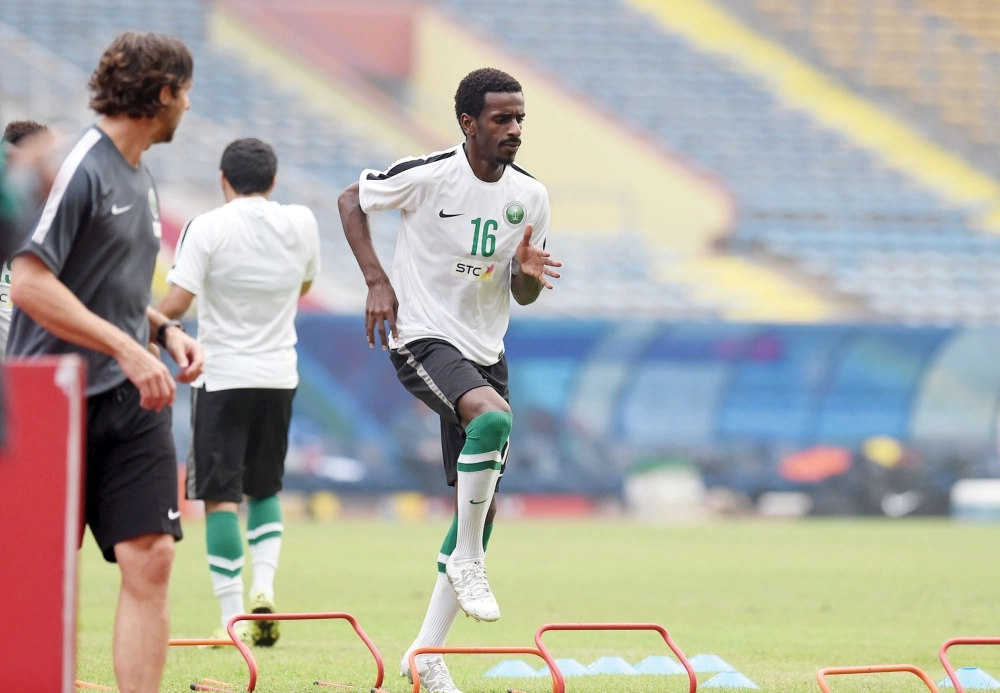 شايع شراحيلي في تدريب سابق للمنتخب                                                        (مكة)