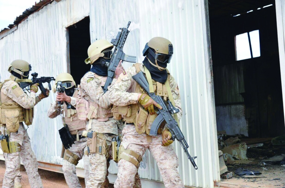 جانب من تمرين رماح الشمال (واس)