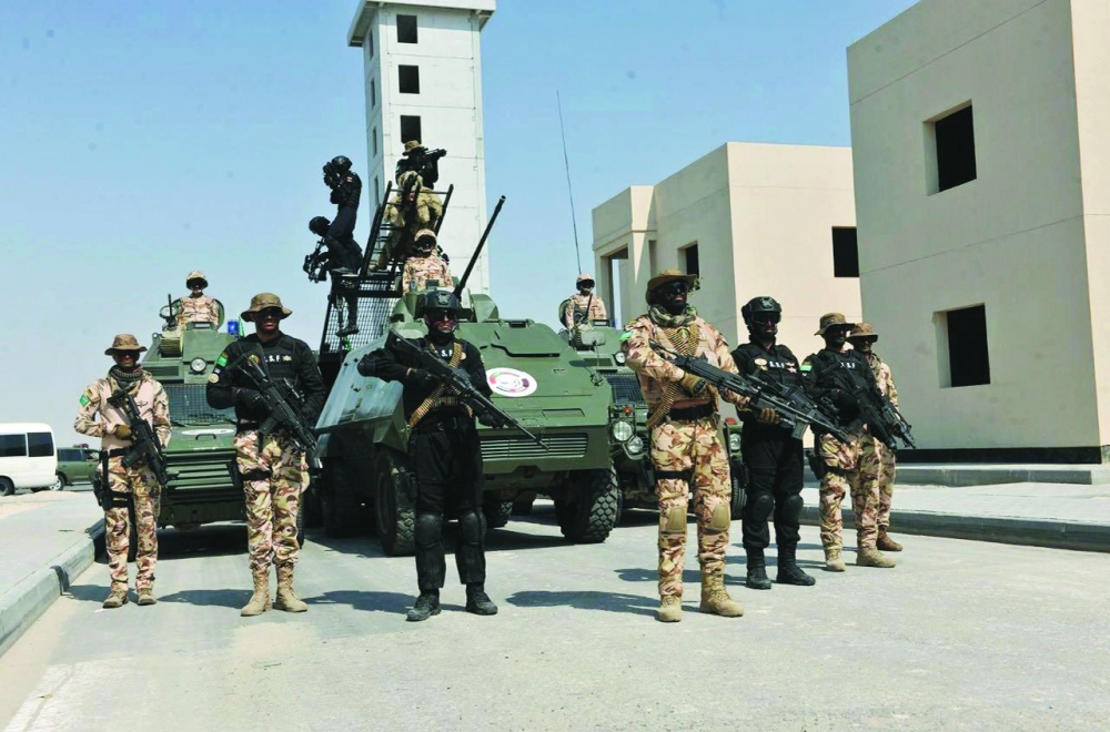 رجال الأمن في تمرين أمن الخليج المقام في البحرين                     (واس)