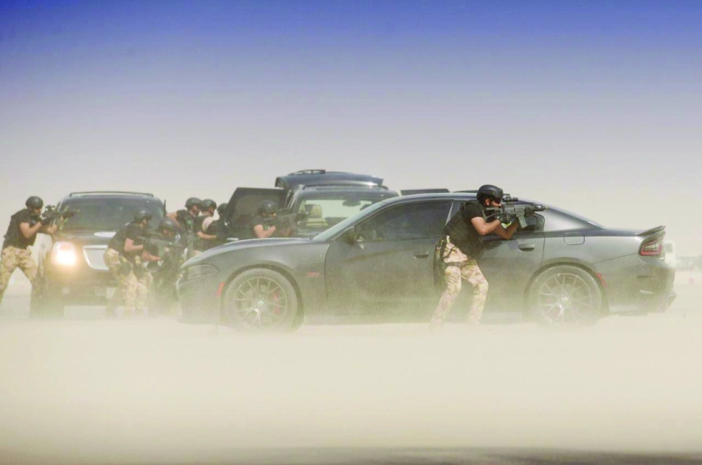 إحدى فرضيات التعامل مع إطلاق النار من جهات معادية     (واس) 