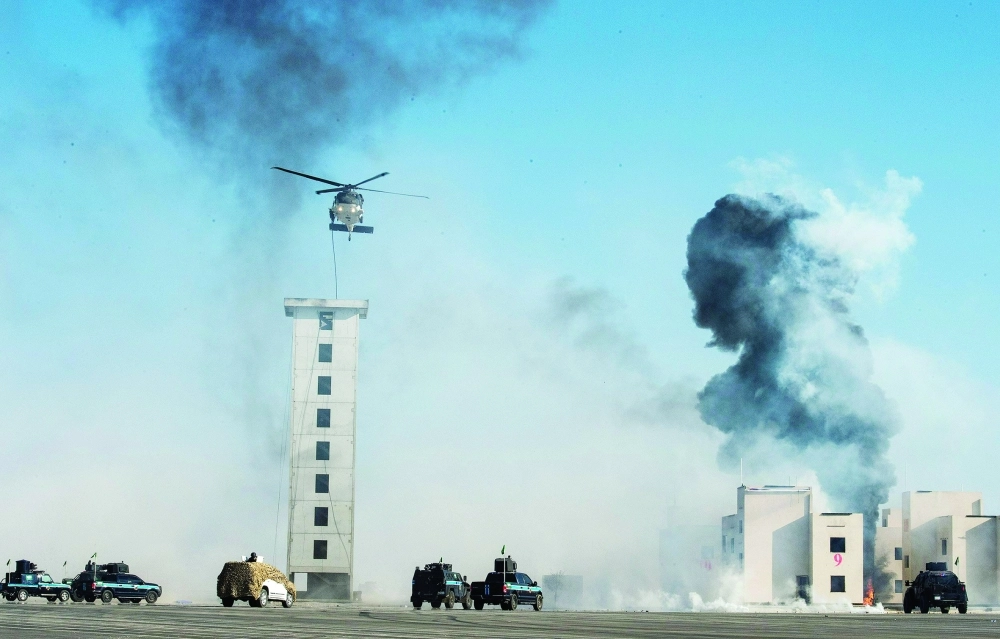 إحدى الفرضيات التي شهدها اختتام تمرين أمن الخليج العربي