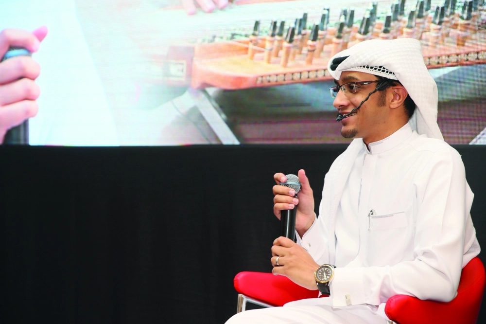 حيدر العبدالله أثناء الأمسية 