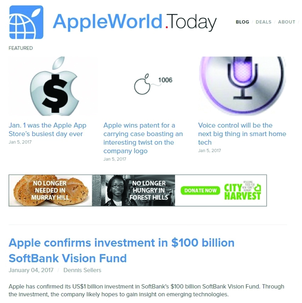 .. وكذلك موقع أبل وورلد تودي                          (مكة)