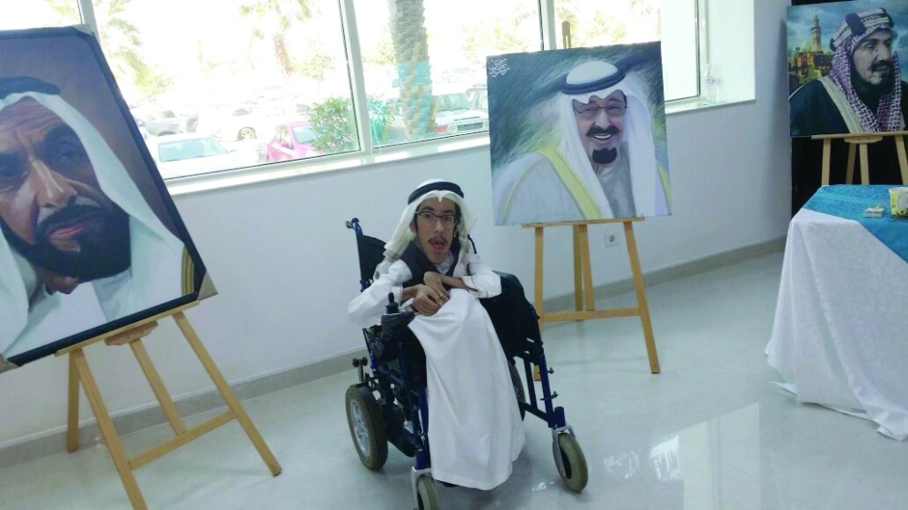 راكان كردي خلال فعاليات اليوم العالمي للإعاقة            (مكة)