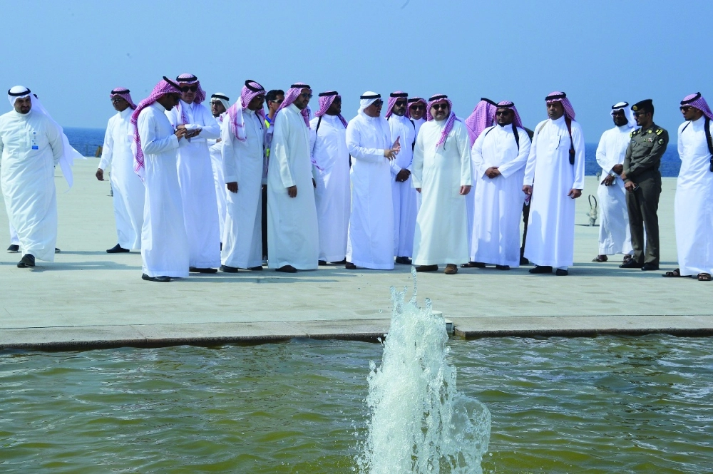 إحدى نوافير المشروع 