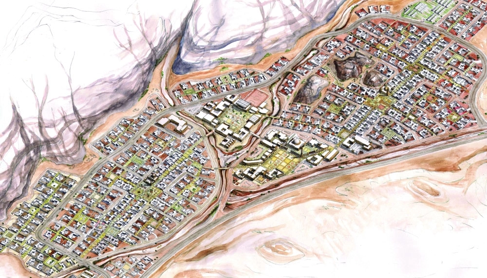 مخطط تقسيم لأراضي القرية النموذجية بمركز البيضاء بمحافظة مكة المكرمة (مكة)