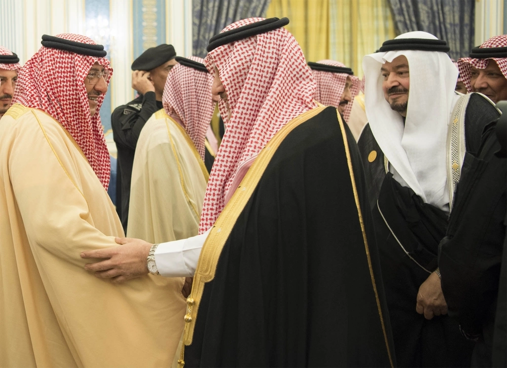 من مراسم استقبال خادم الحرمين بحضور ولي العهد لرؤساء بعثات المملكة في الخارج