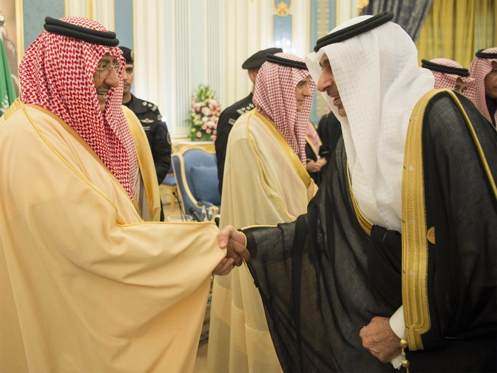 من مراسم استقبال خادم الحرمين بحضور ولي العهد لرؤساء بعثات المملكة في الخارج