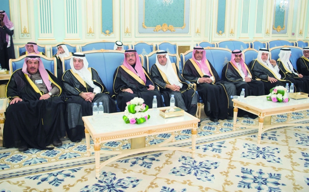 من مراسم استقبال خادم الحرمين بحضور ولي العهد لرؤساء بعثات المملكة في الخارج