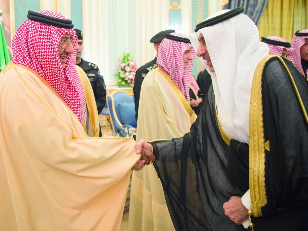 من مراسم استقبال خادم الحرمين بحضور ولي العهد لرؤساء بعثات المملكة في الخارج