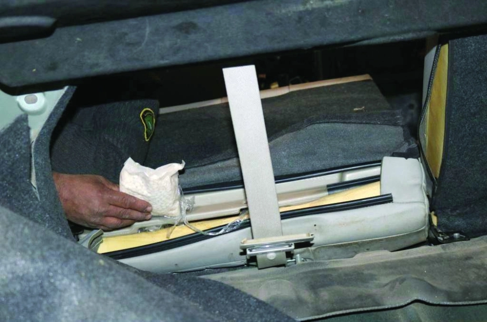 حبوب الكبتاجون خلال ضبطها في الجمرك (واس)