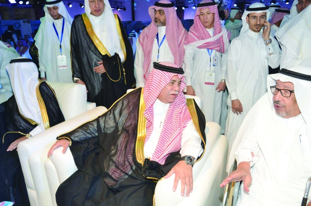 ماجد القصبي وعبدالرحمن فقيه خلال الحفل 