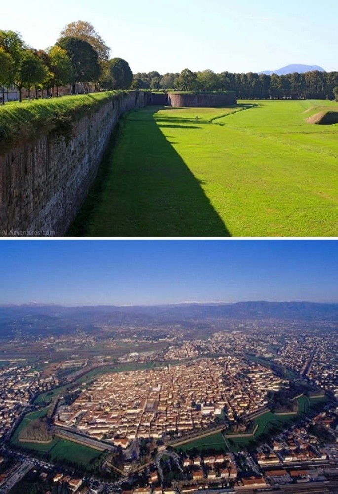 جدران المدينة الخضراء في مدينة لوكا