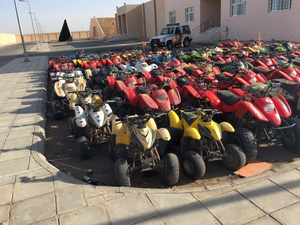 أنواع وأحجام من الدراجات المضبوطة  (مكة)