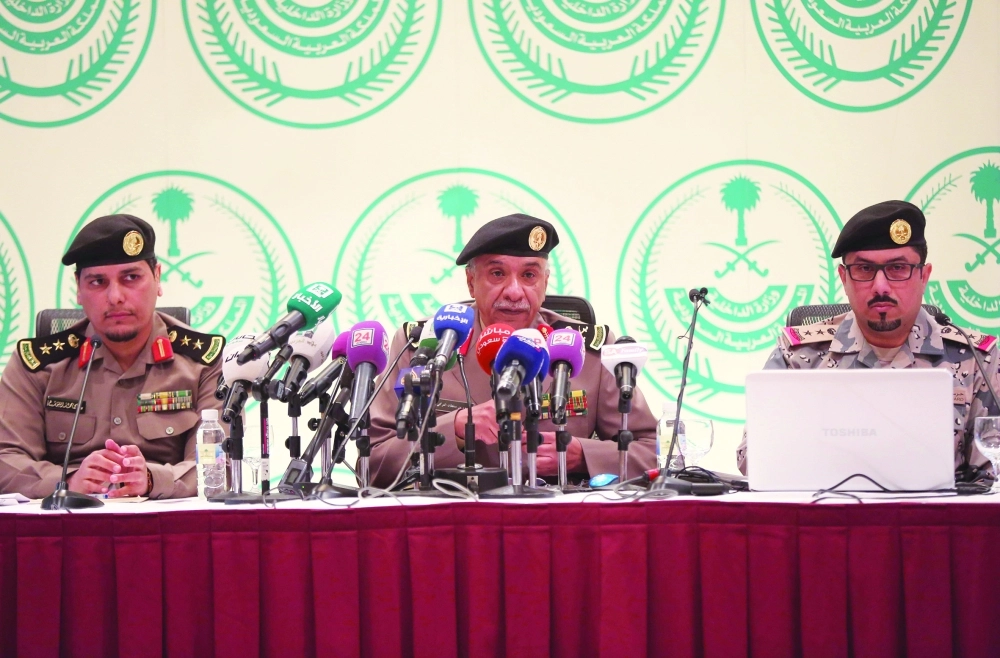 من المؤتمر الصحفي أمس  (واس)