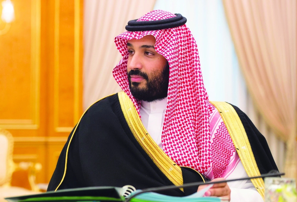 الأمير محمد بن سلمان خلال الجلسة 
