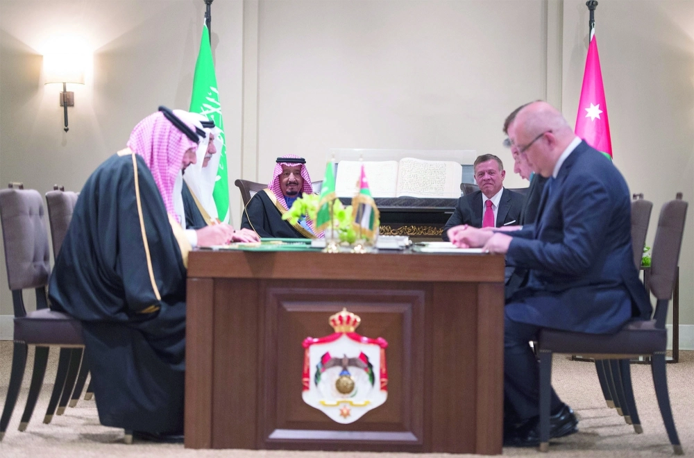 خادم الحرمين وملك الأردن يشهدان توقيع الاتفاقات اليوم (بندر الجلعود)