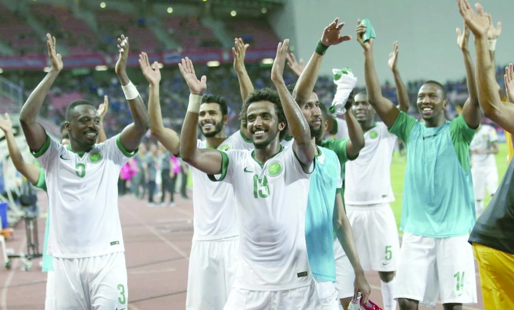 فرحة الأخضر بالفوز على تايلاند