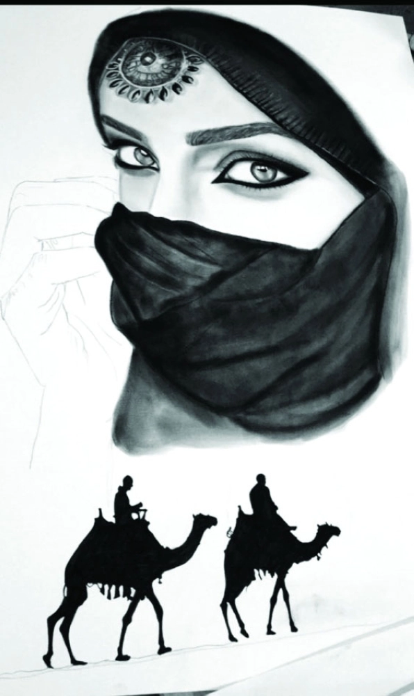 رسم الفنانة لولو المطوع (مكة) 