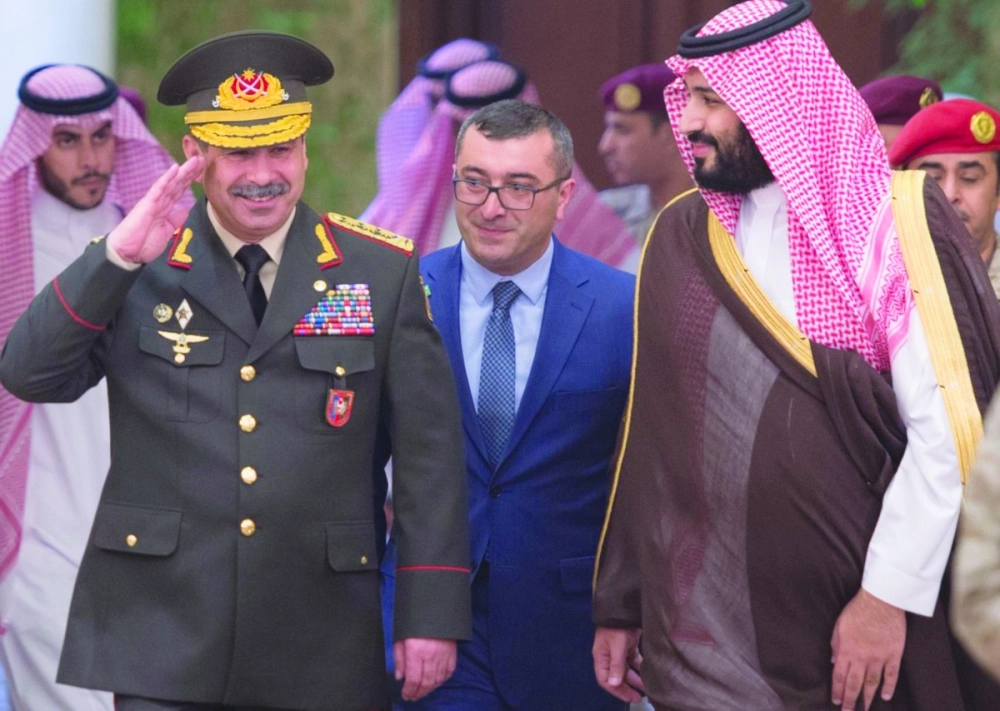 الأمير محمد بن سلمان ووزير الدفاع الأذربيجاني   