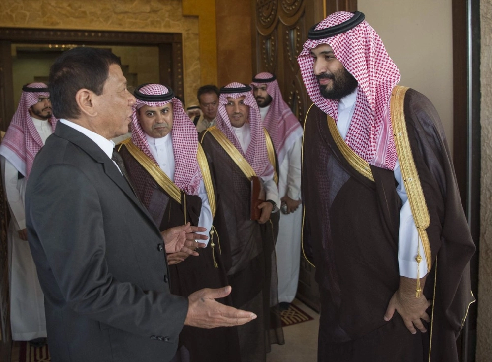 الأمير محمد بن سلمان مرحبا بالرئيس الفلبيني   (بندر الجلعود)