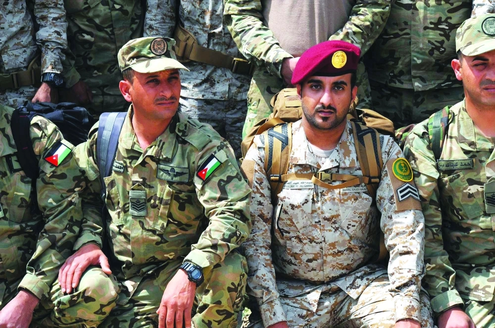 جماعية للقوات الأردنية مع نظيرتها السعودية                                       (واس)