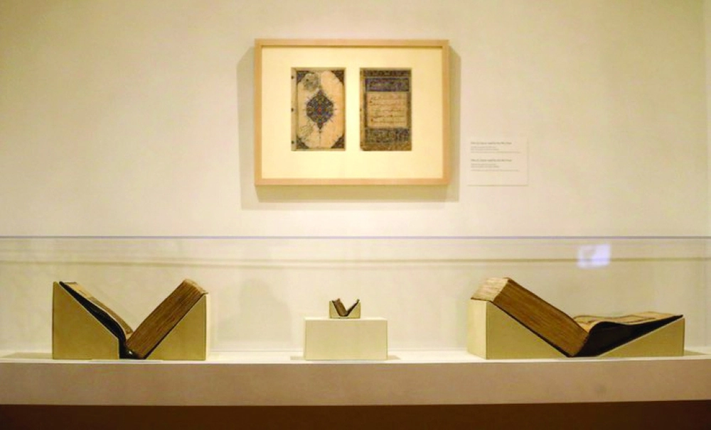 نسخ القرآن المعروضة في المتحف