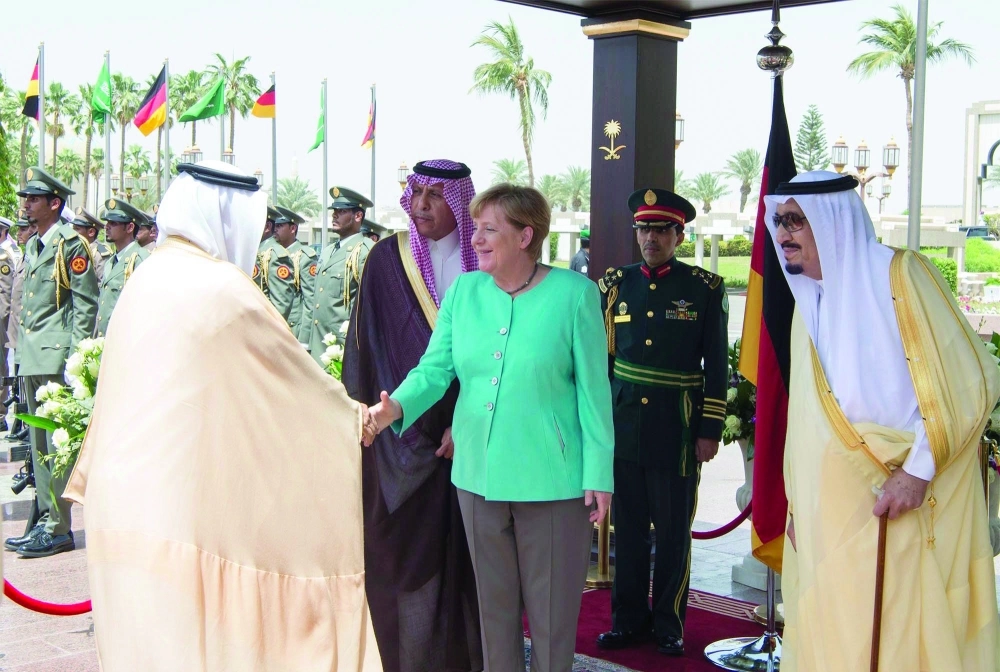 من مراسم الاستقبال