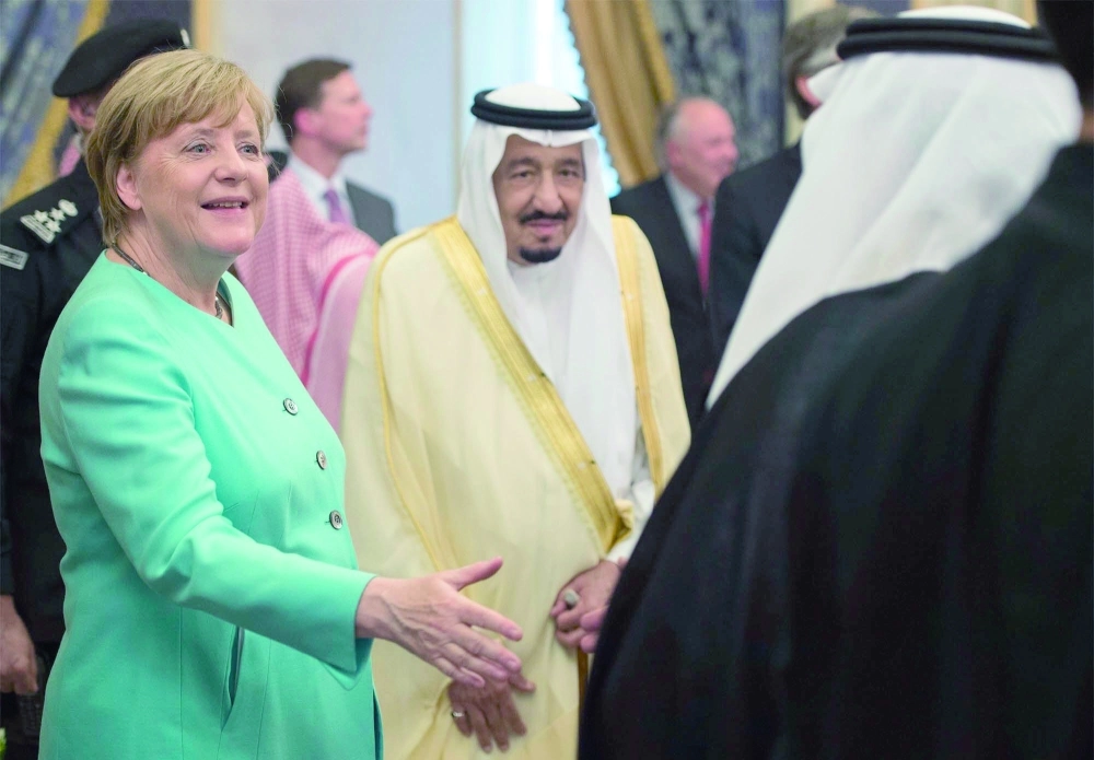 من مراسم الاستقبال