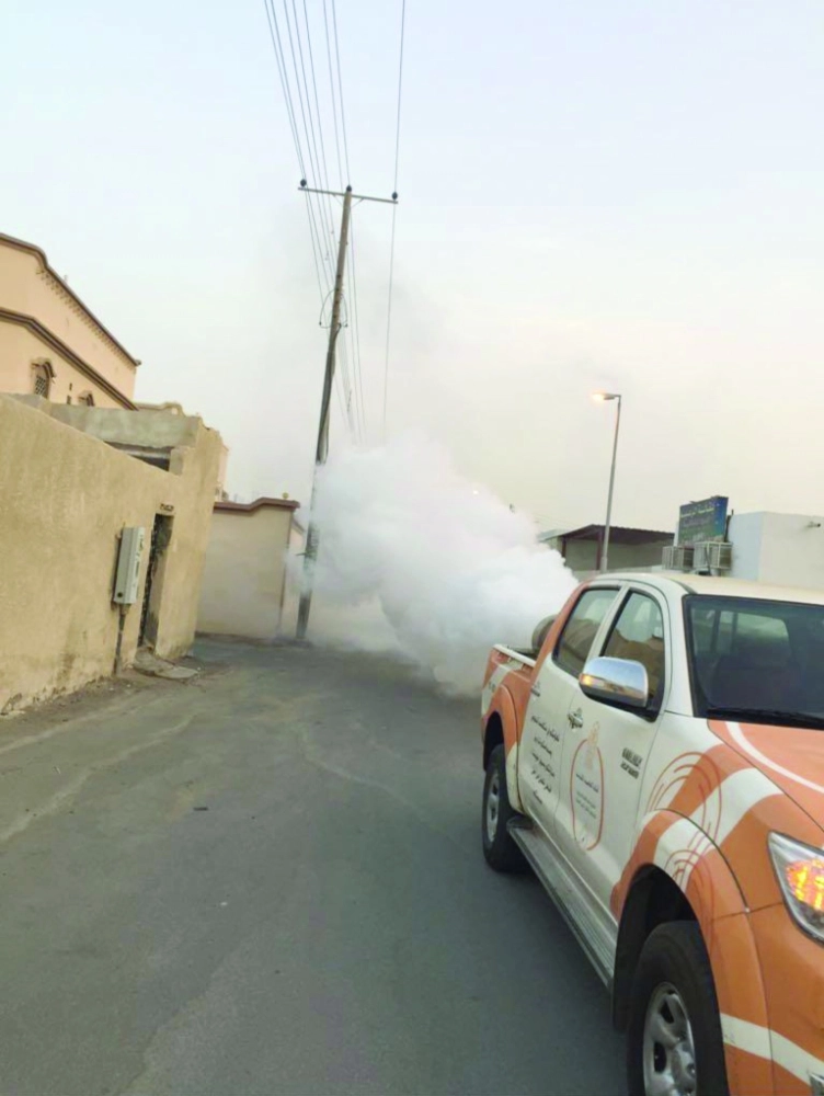 من أعمال الرش في بحرة وحدا             (واس)