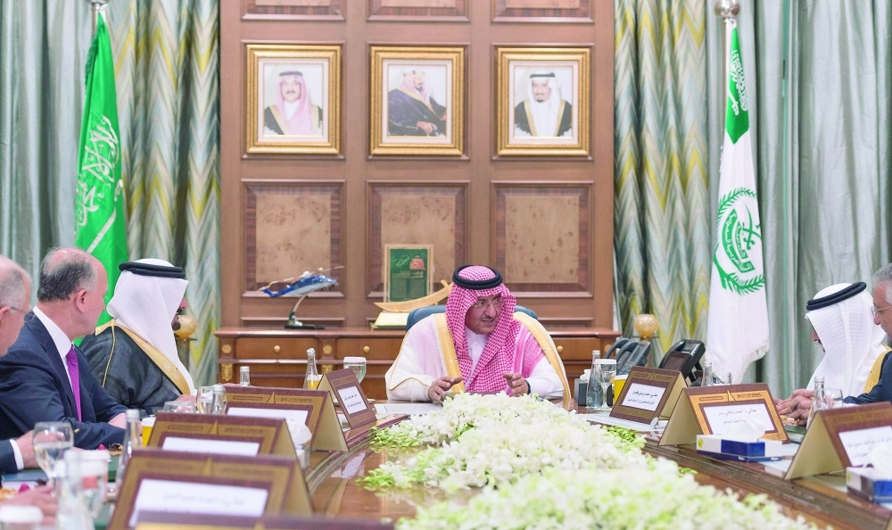 ولي العهد لدى ترؤسه اجتماع جامعة نايف (واس)