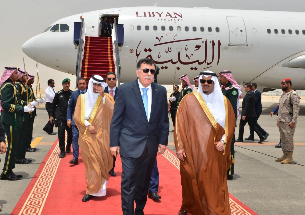 رئيس المجلس الرئاسي لحكومة الوفاق الوطني فائز السراج يصل إلى الرياض (واس)