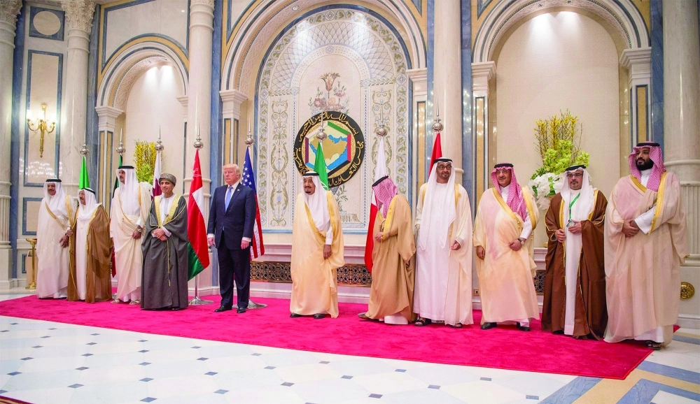 زعماء دول مجلس التعاون وترمب على هامش القمة الخليجية الأمريكية                                                                                            (واس)