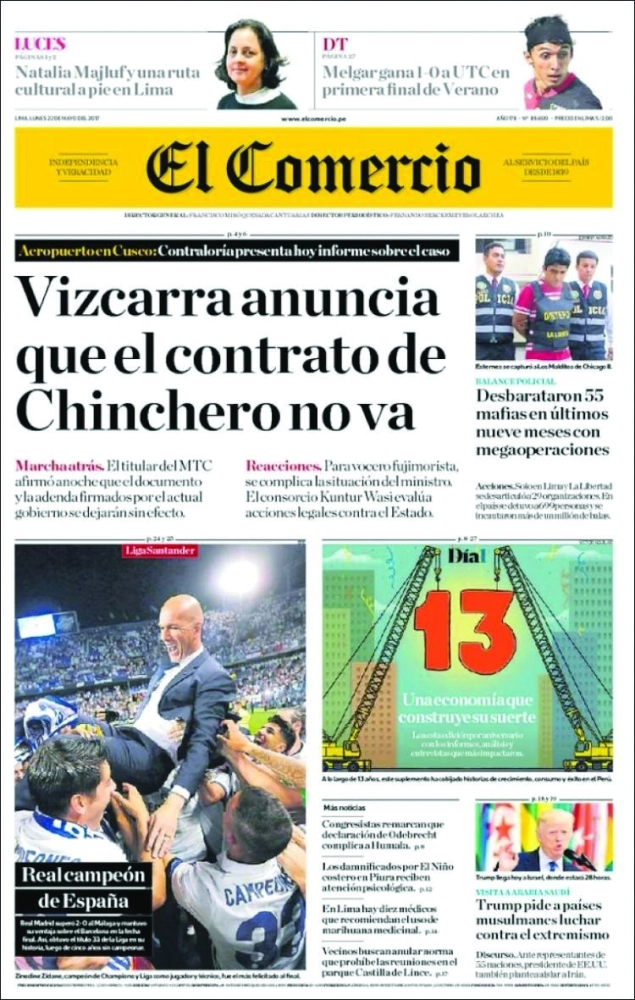 
El Comercio 
 البيرو ترمب يدعو دول العالم الإسلامي لمحاربة التطرف
