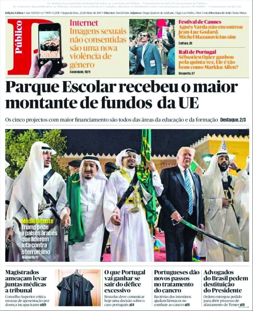 Público
البرتغالية
الشرق الأوسط:
ترمب يطلب من العالم الإسلامي قيادة الحرب ضد الإرهاب