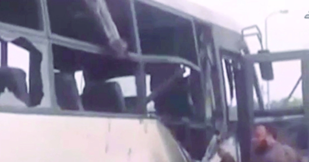 حافلات تحمل االأقباط بعد هجوم المنيا (رويترز)