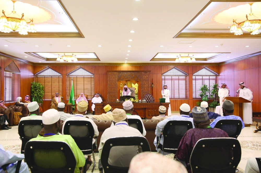  عبدالعزيز آل الشيخ لدى افتتاحه اللقاء الـ26 للجنة الدعوة في قارة أفريقيا  (واس)