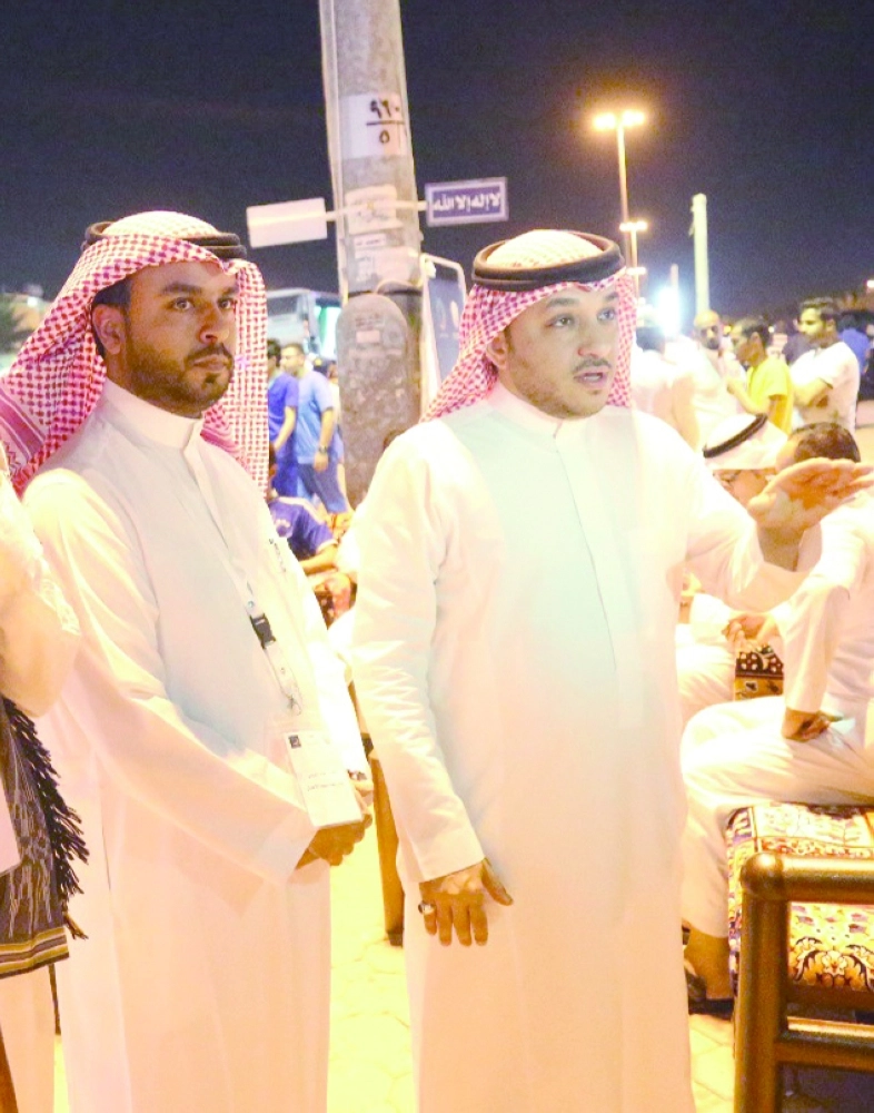 مجد المحمدي خلال حديثه عن المشروع ( محمد عبداللطيف)