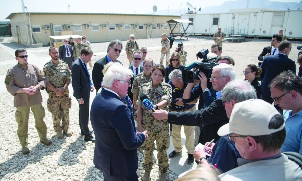 الرئيس الألماني يتحدث في قاعدة عسكرية بأفغانستان (د ب أ)