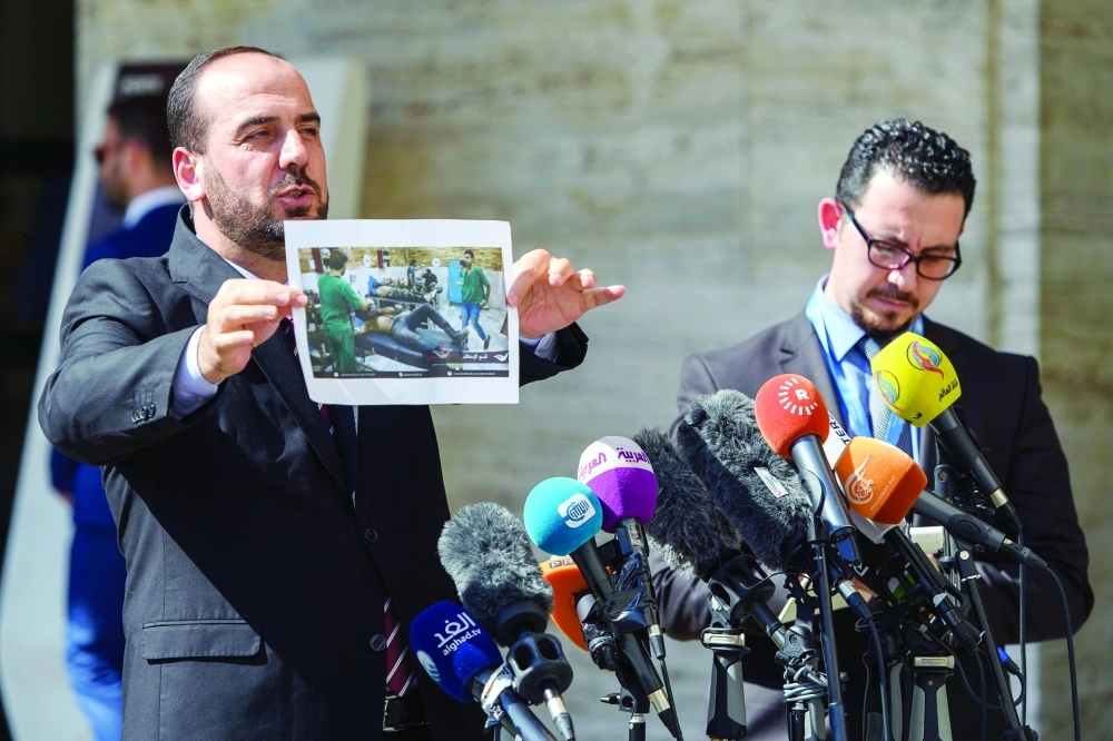 الحريري يعرض صورا لاستخدام النظام أسلحة كيماوية    (إ ب أ) 