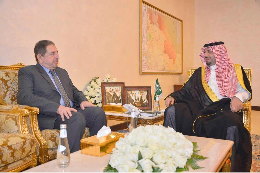 أمير الحدود الشمالية لدى استقباله رشيدي العاني (واس)