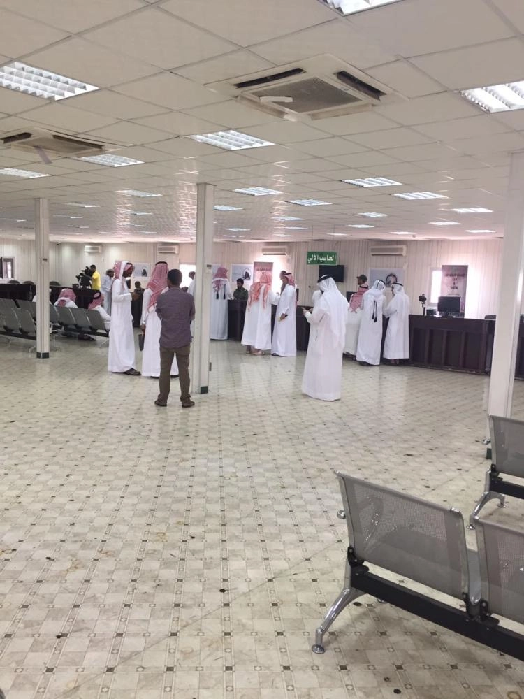 قطريون داخل الصالة المخصصة للاستقبال  (مكة)