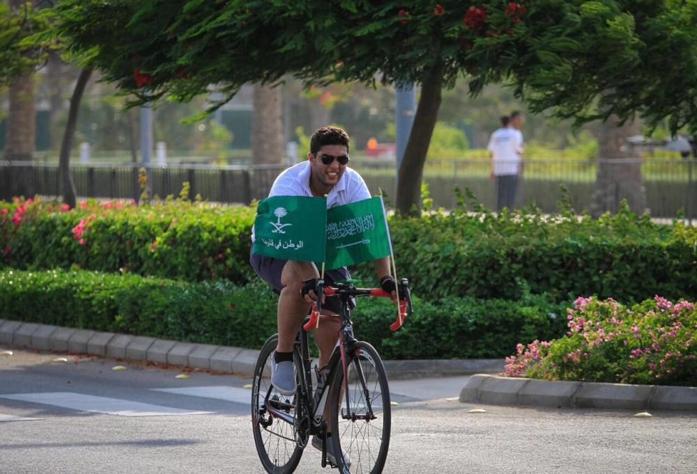 أحد المشاركين في المسيرة (مكة)