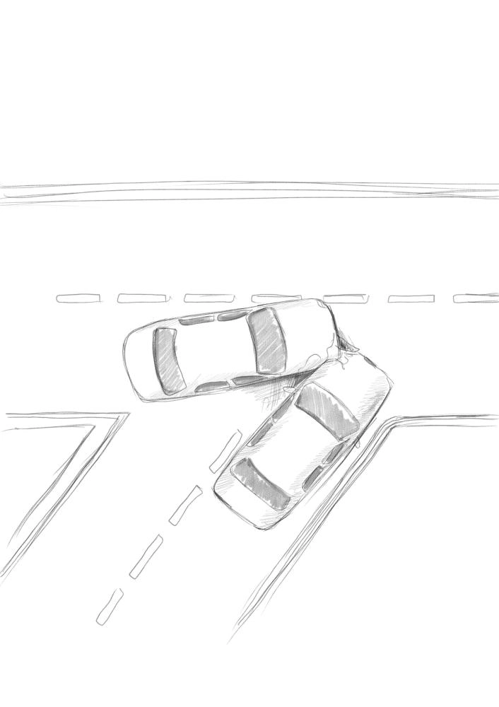 3 حادث أثناء القيادة في الطرق الصغيرة الجانبية