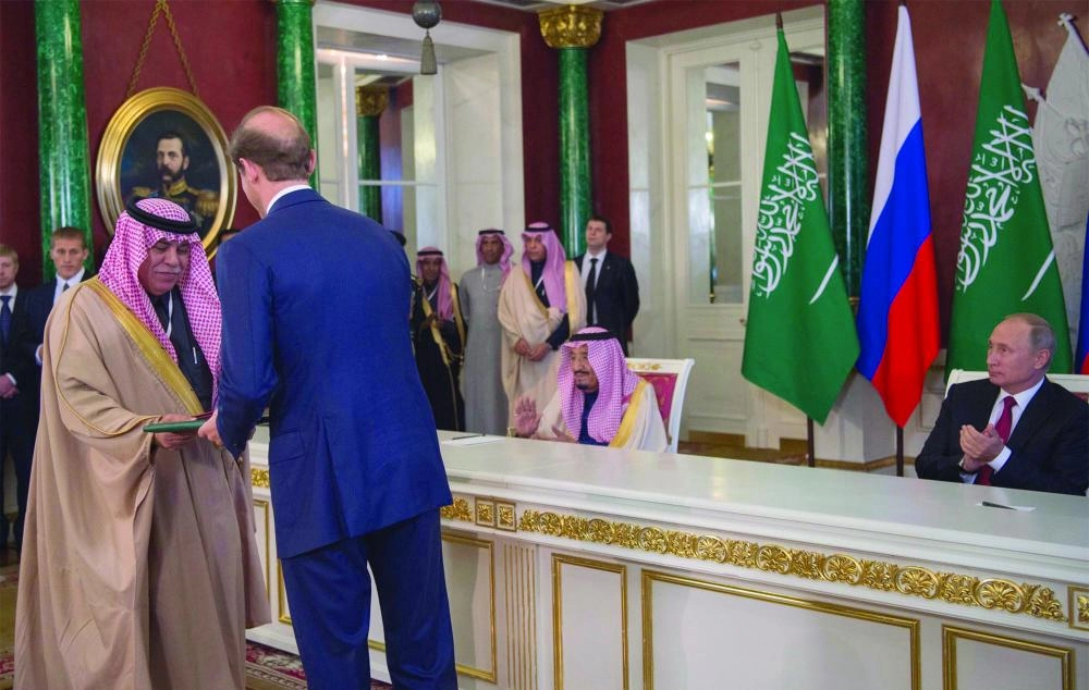 القصبي خلال تبادل خارطة الطريق السعودية الروسية