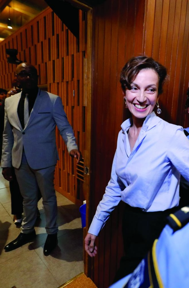 France's Audrey Azoulay, the newly-elected Director-General of the United Nations Educational, Scientific and Cultural Organization (UNESCO), enters the Executive Council room to deliver a speech at UNESCO headquarters in Paris, France, October 13, 2017. REUTERS/Philippe Wojazer