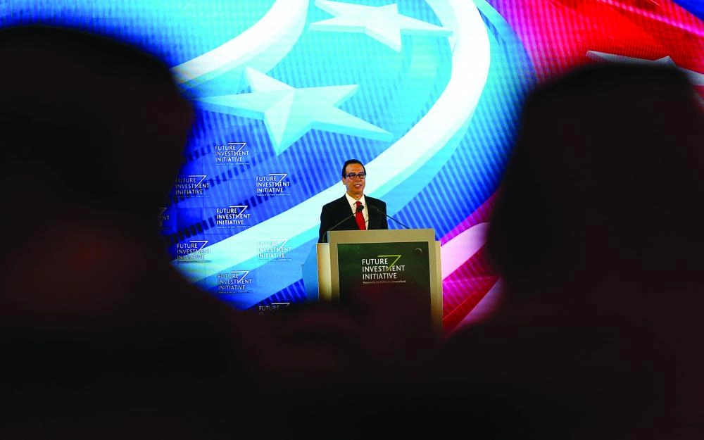 






منوشين يتحدث خلال مبادرة مستقبل الاستثمار في الرياض                                                                                                                   (رويترز)  