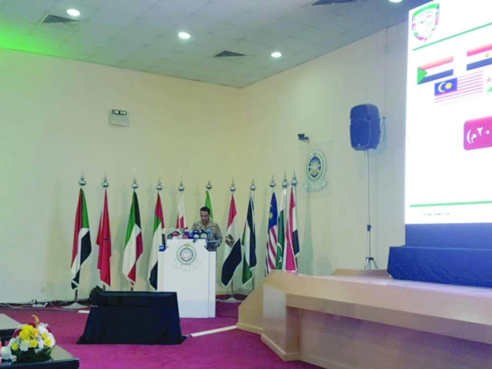 المالكي في المؤتمر الصحفي بالرياض (ظافر الشعلان)