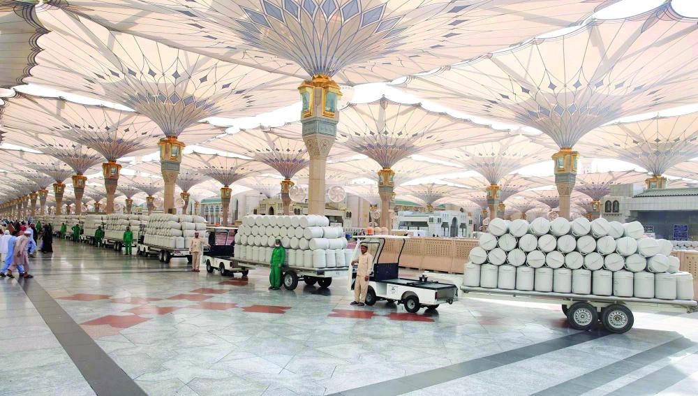 






من أعمال استبدال حافظات زمزم                                           (واس)